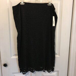 Worthington Black Lace Straight Skirt